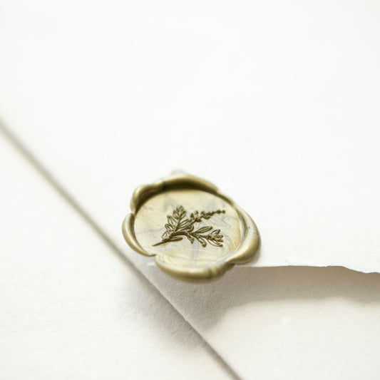 melted wax stamp on stationery - tips for choosing custom fonts for stationery