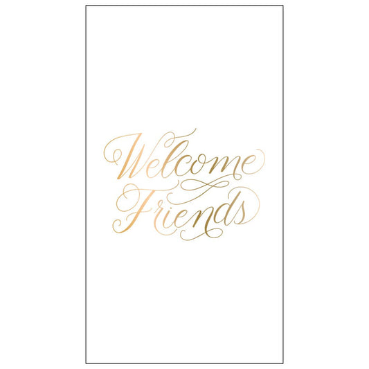 Welcome Friends Paper Guest Towels | Foil - 24ct