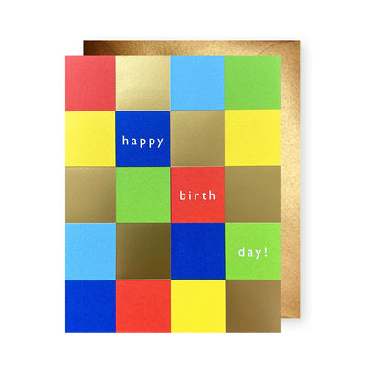 Colorful Squares Birthday Card