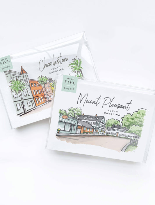 The Mt. Pleasant Greeting Card - Sherbet Streets: Set of 5