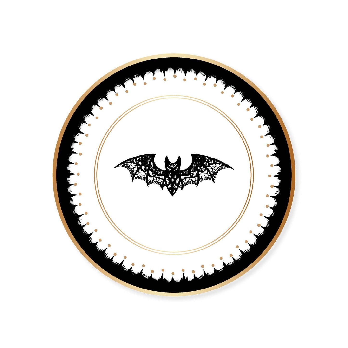 ELEGANT HALLOWEEN DESSERT LACY BAT PLATES