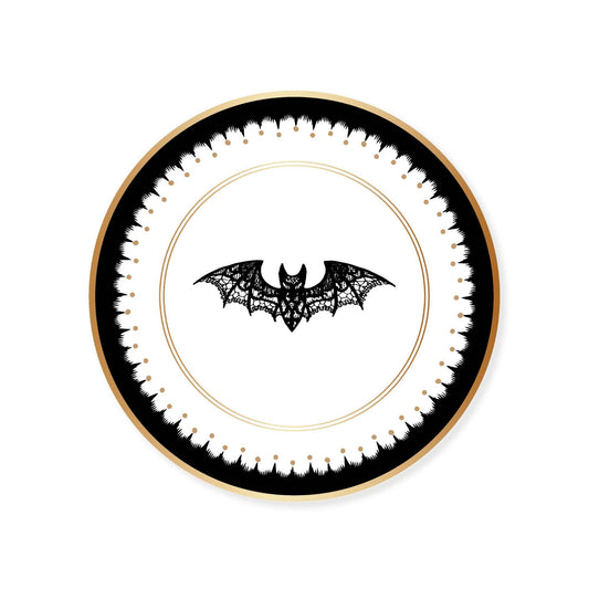 ELEGANT HALLOWEEN DESSERT LACY BAT PLATES