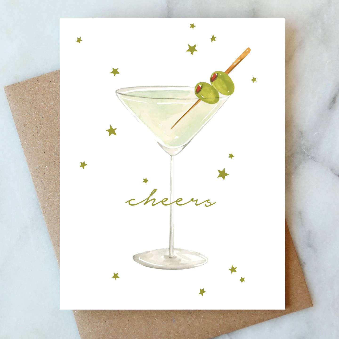 Martini Cheers Greeting Card | Cheers Congrats Card