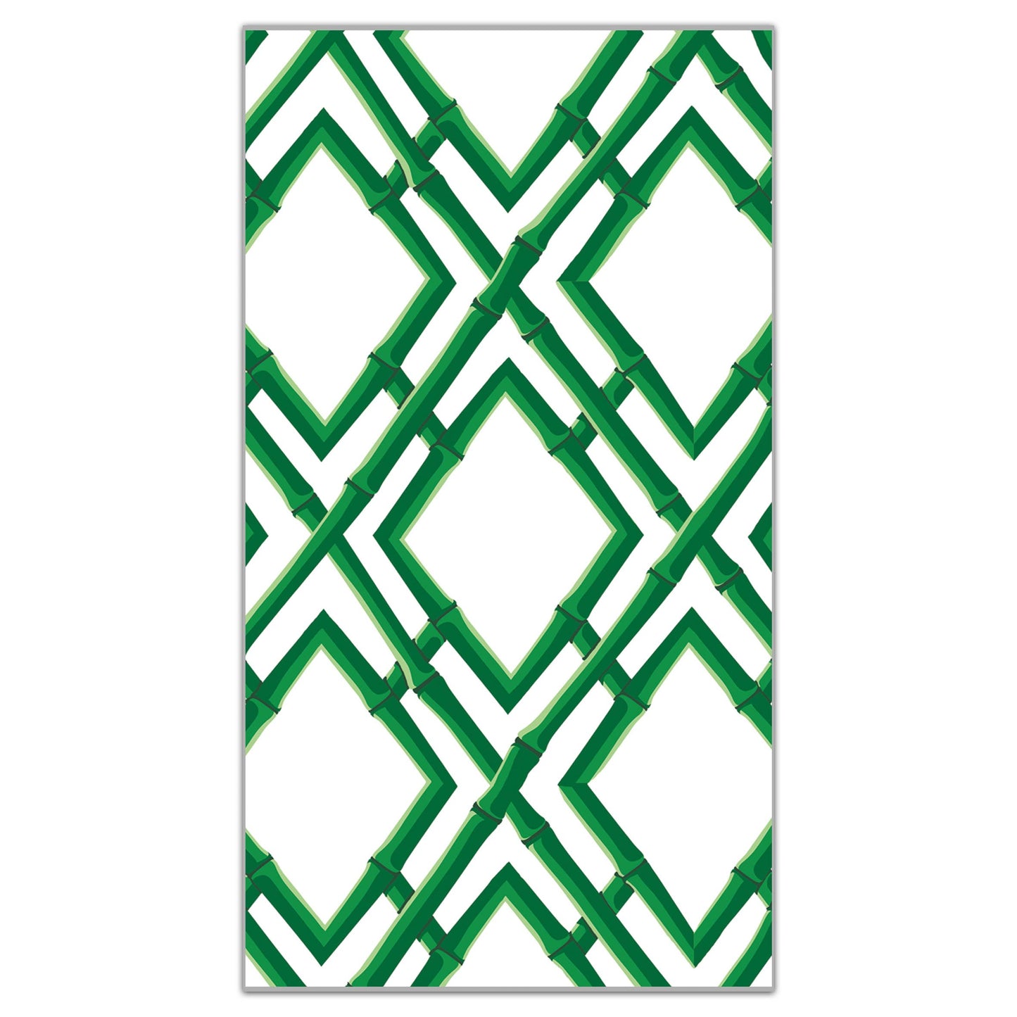 Green Bamboo Trellis Paper Guest Towels | Luxe Pack of 40