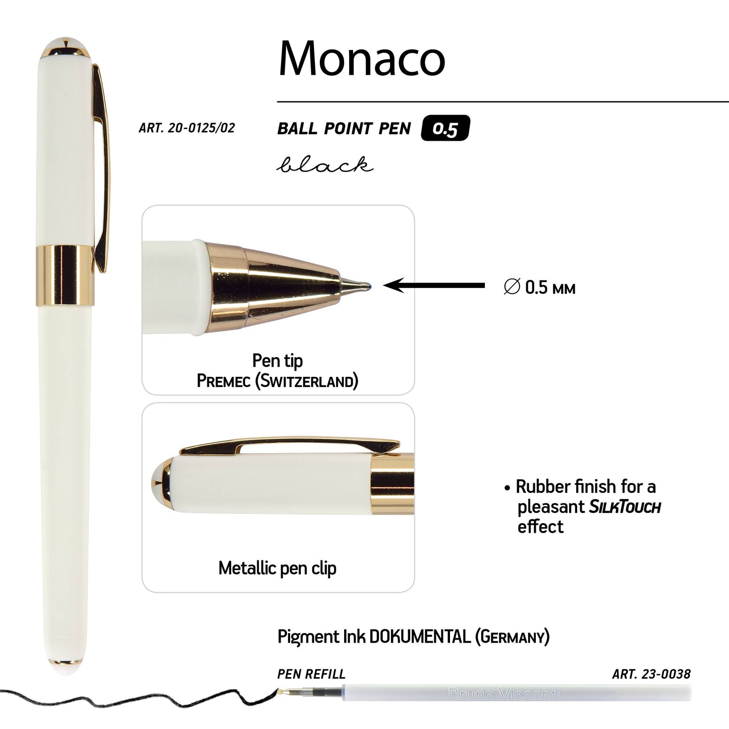 White Monaco Pen