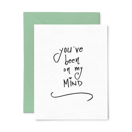 On My Mind | Letterpress Greeting Card | Multi-Use