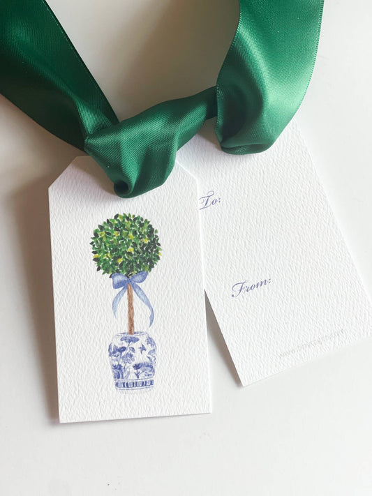 Boxwood + Chinoiserie Gift Tag