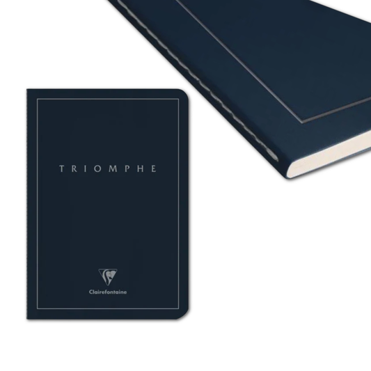 Clairefontaine "Triomphe" Notebooks: Blue Cover - Ivory Lined Paper