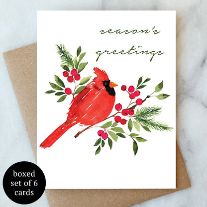 Cardinal Holiday Greeting Cards - Box Set of 6