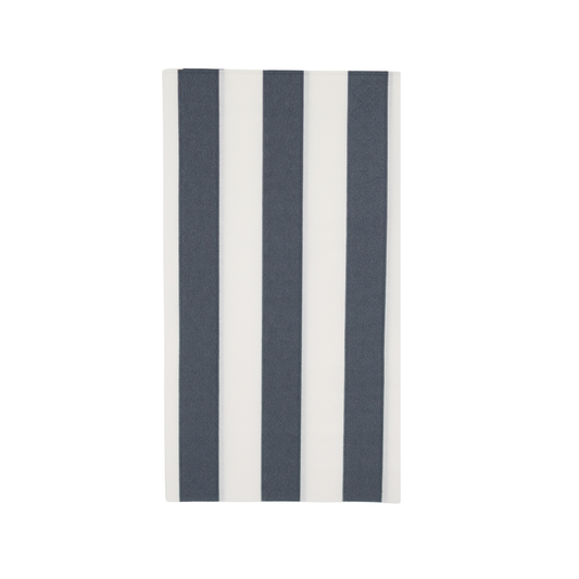 MIDNIGHT BLUE CABANA STRIPE GUEST TOWELS