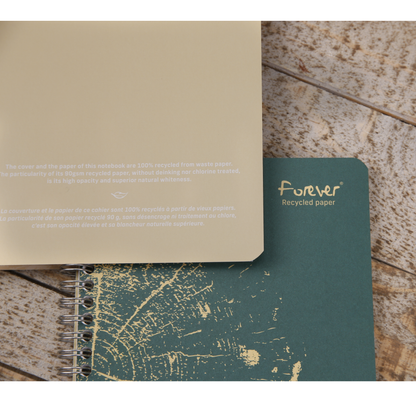 Clairefontaine "Forever" 100% Recycled Notebooks: Staple Spine - Green