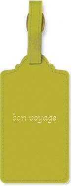 Luggage Tag Hazy Florals Lime Solid