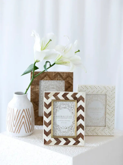 MANSOUR CHEVRON 4X6 PICTURE FRAME, MULTI