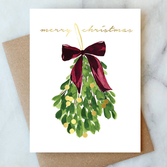 Mistletoe Christmas Greeting Card