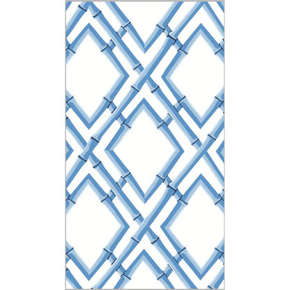 Blue Bamboo Trellis Paper Guest Towels | Pack of 40