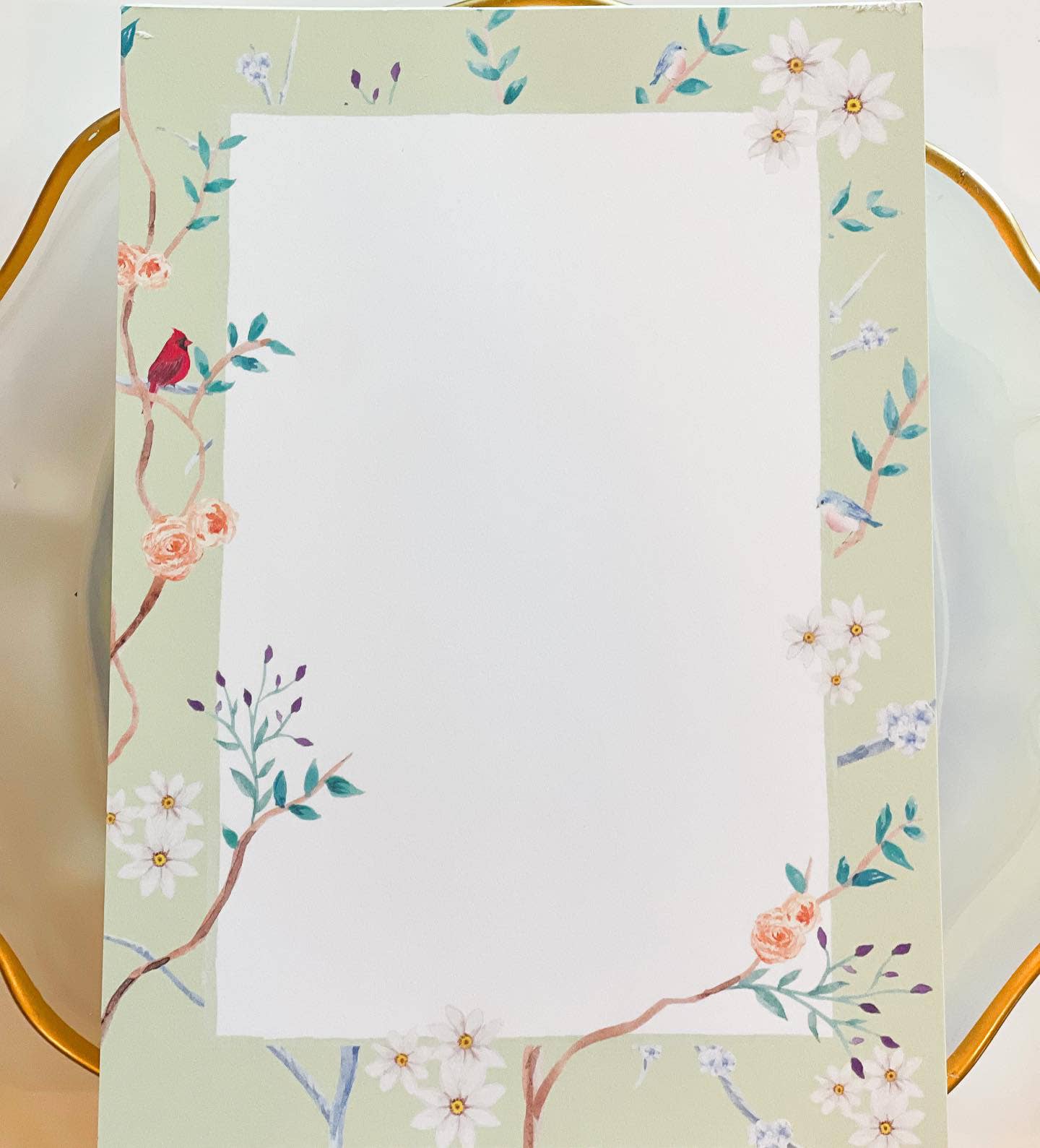 Chinoiserie Chic Notepad (green)