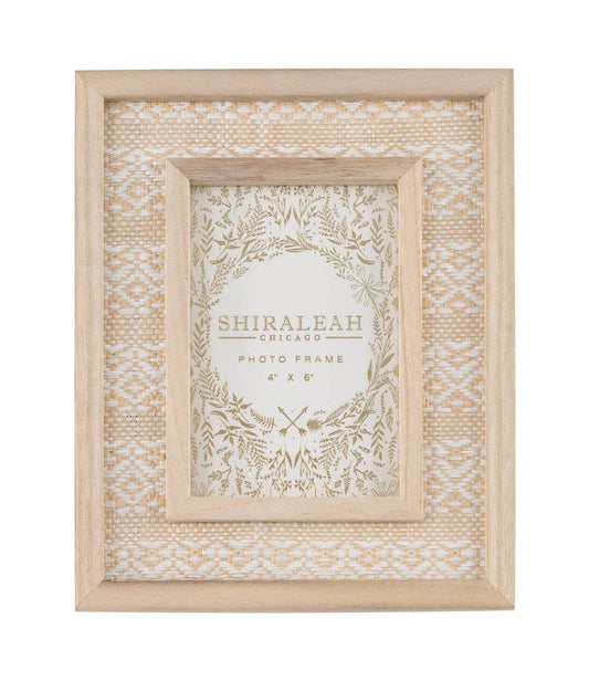 EDEN WOVEN 4 X 6 PICTURE FRAME, WHITE: White