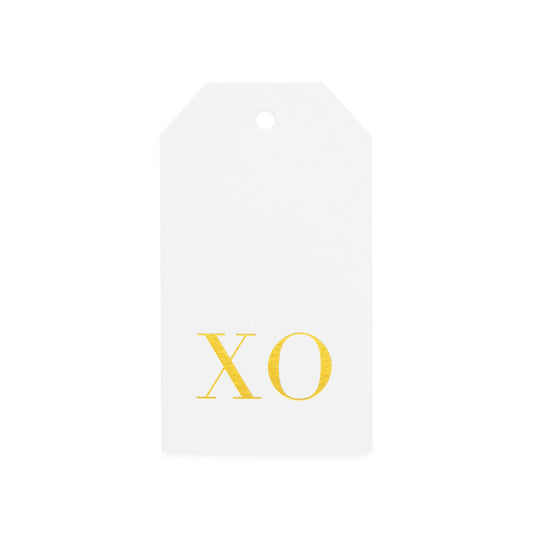 White XO Gift Tag (Box of 10)