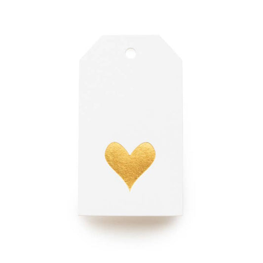 Gold Heart Gift Tag (Box of 10)