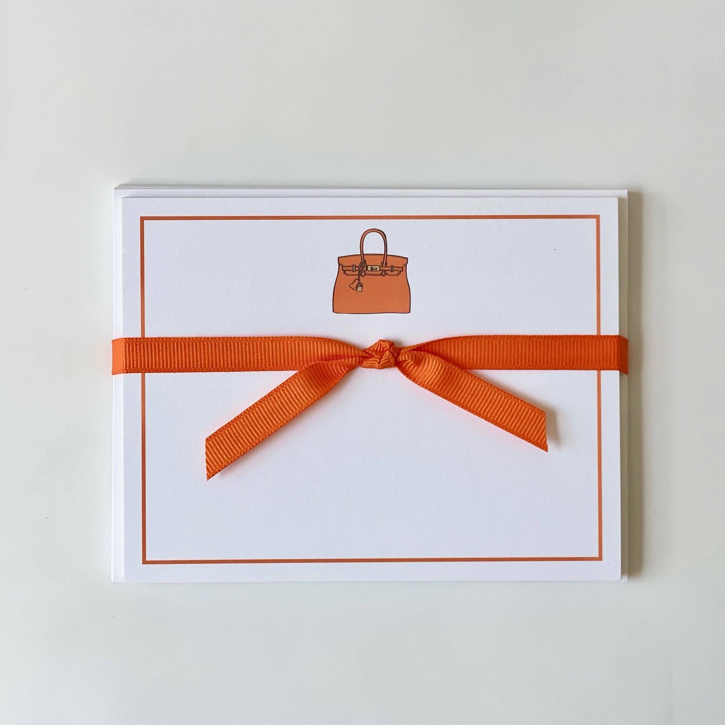 Orange Birkin - Flat Note Cards