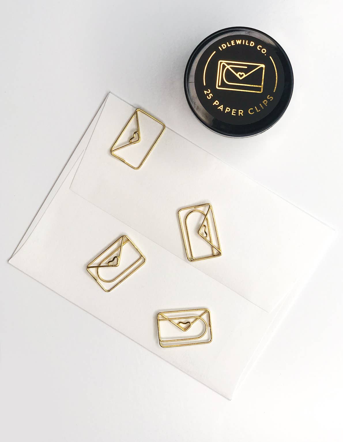 Love Letter Gold Plated Paper Clips