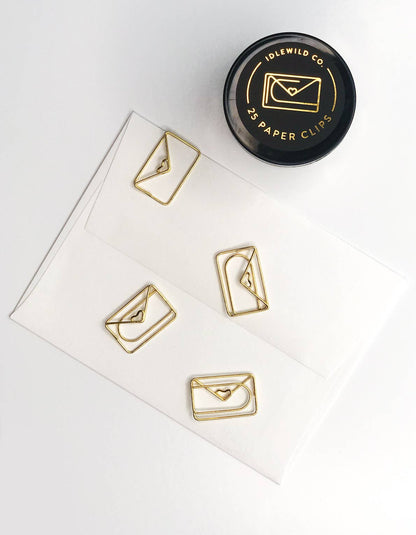 Love Letter Gold Plated Paper Clips