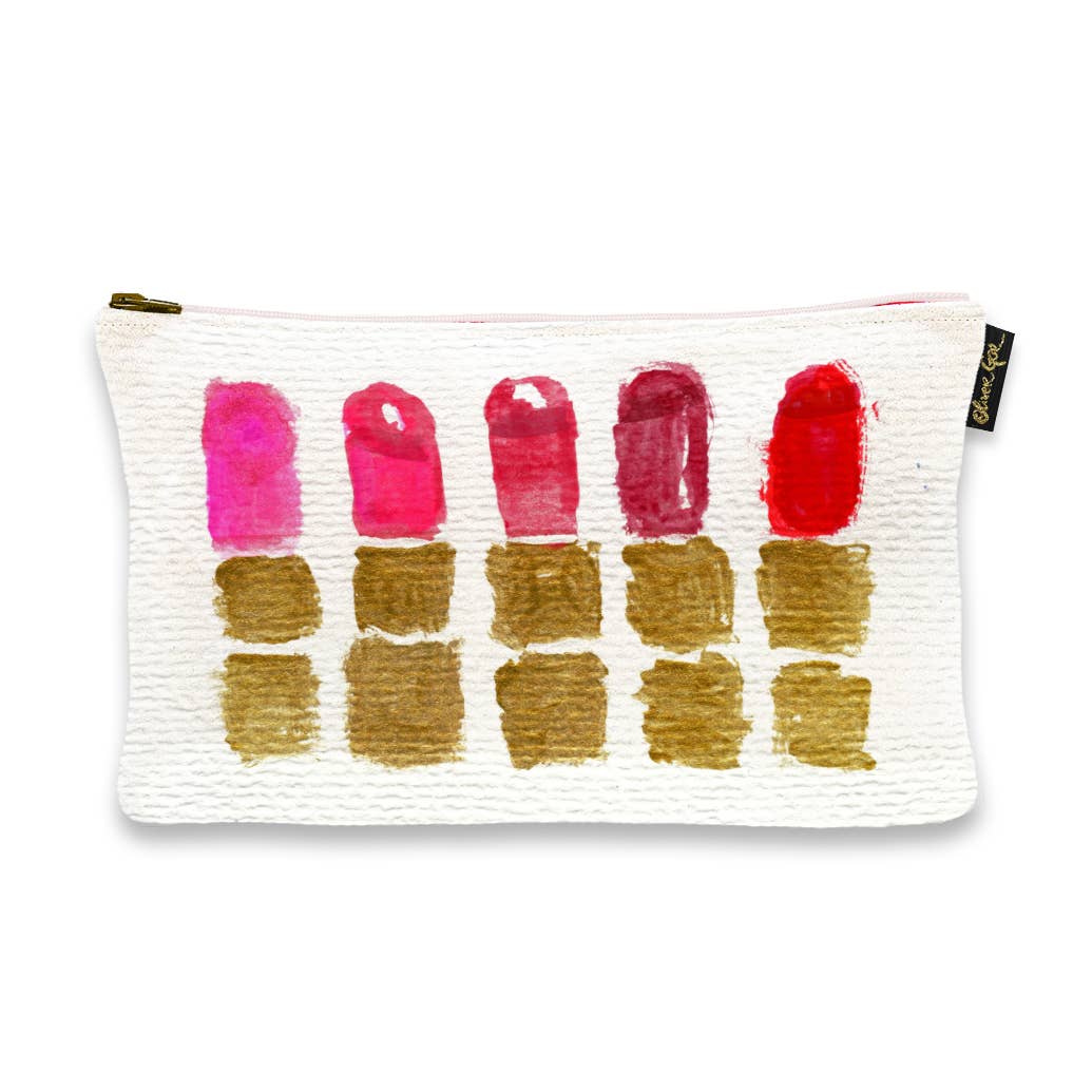 Oliver Gal Lipstick Shades Art Pouch (Size 9x6)