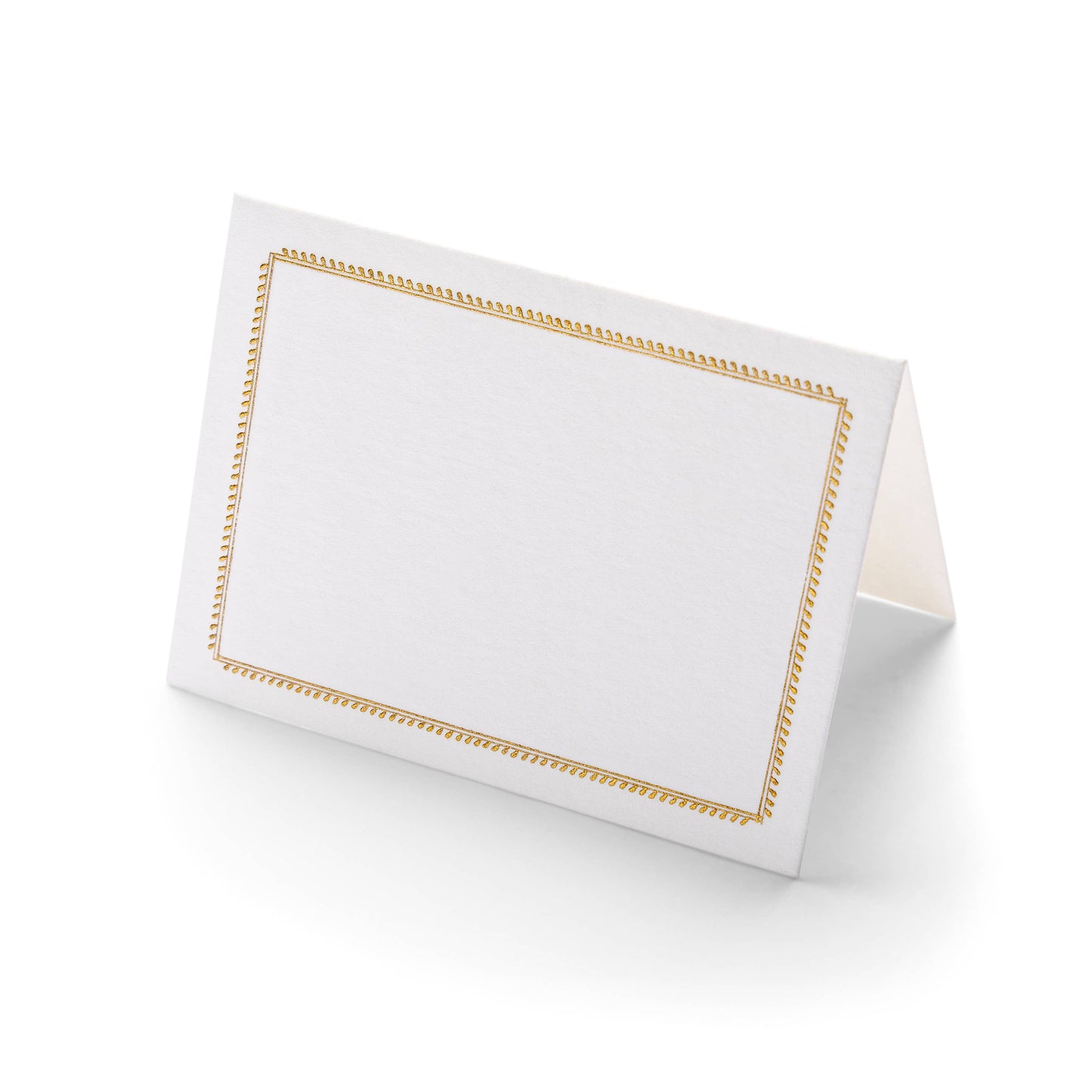 Gold Border Folded Place Cards