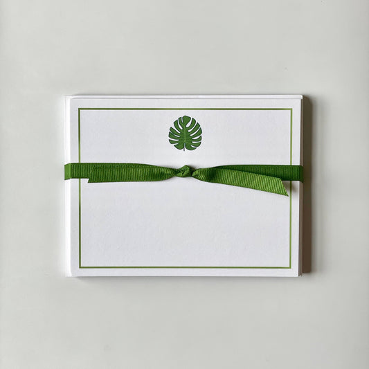 Monstera Leaf - Flat Note Cards