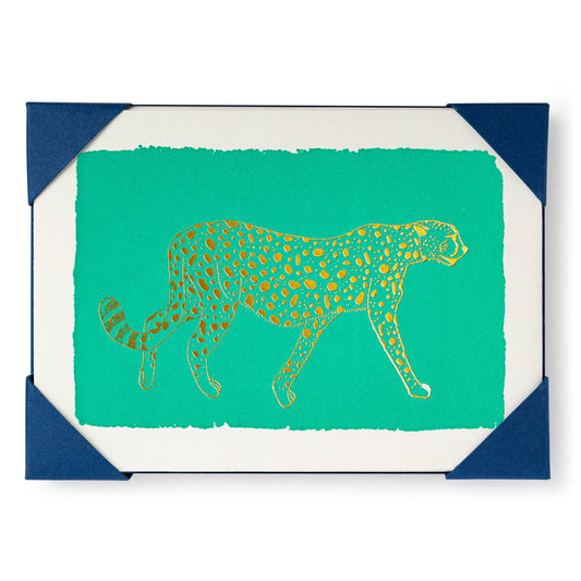 Mint Cheetah Note Cards - (Pack of 5)