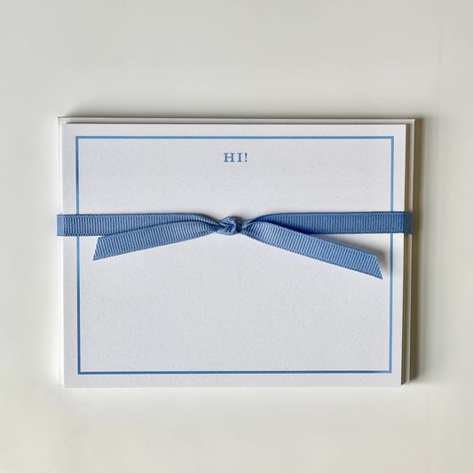 Hi! - Flat Note Card Set