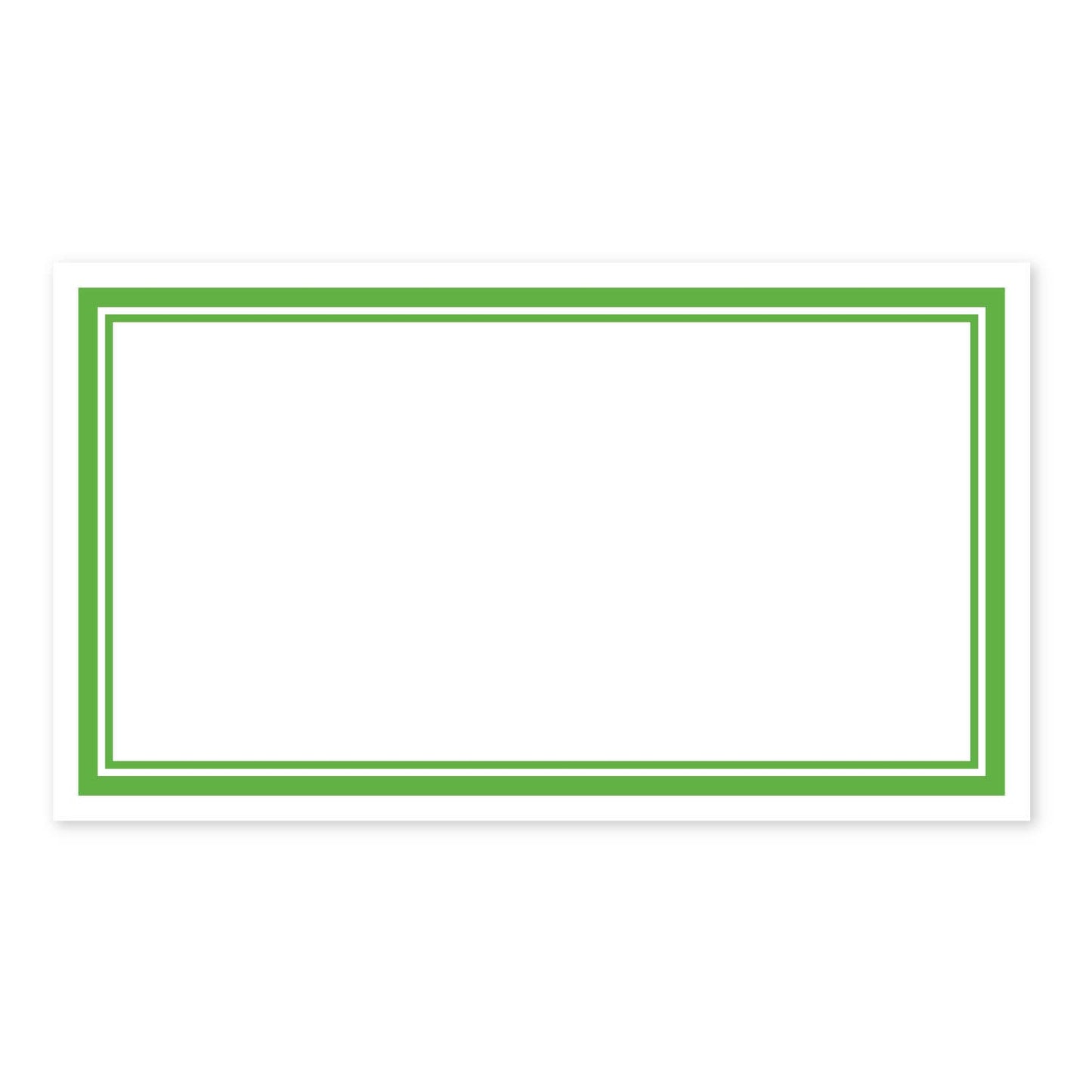 LIME GREEN BORDER PLACE CARD