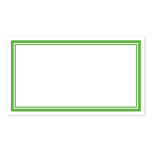 LIME GREEN BORDER PLACE CARD